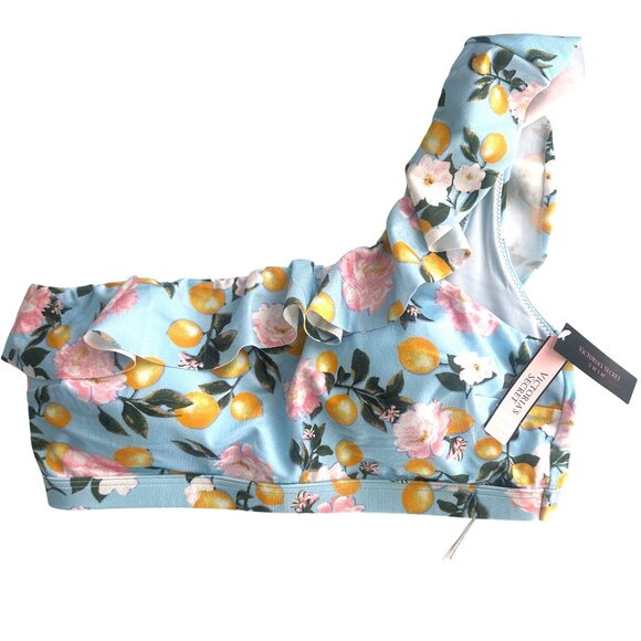 Victoria’s Secret Blue Lemon Ruffle One Shoulder Swim Top and Bottom Bikini CHEE - Picture 5 of 16